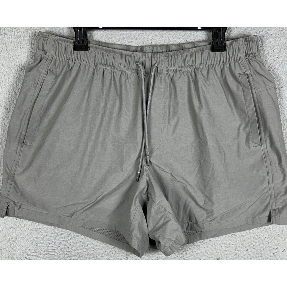 VRST Limitless Shorts Mens XL Grey Athletic Gym Lined Stretch Waist Drawstring